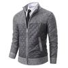 Herren Gepolsterter Verdickter Herbst- und Winterstrickwaren Splicing Pullovermantel Herrenjacke Cardigan