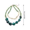 Contemporary Layering Acrylic Necklace Unique Square Circle Combination Vintage Aesthetic Fashion Statement Neckchain