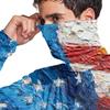 Men's Casual Long Sleeve Hoodie Lightweight Sun Protection Shirt with Tie Dye Print and Hood for Outdoor Activities and Daily Wear