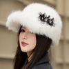 Ladies Hat Winter Hairy Imitation Mink Baseball Cap Ladies Foreign Style Winter Thick Thermal Cap