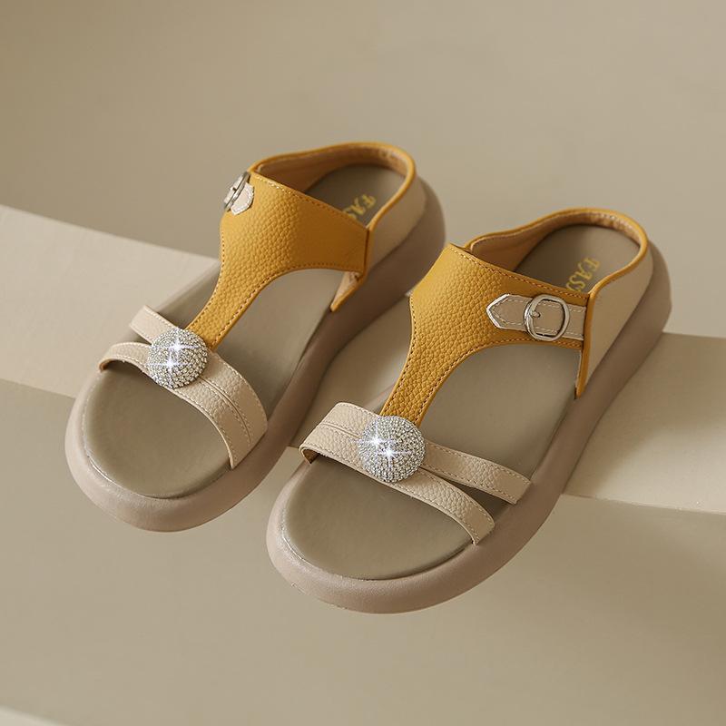 

Size 35-42, large size women s shoes slippers women s summer wear flat-bottomed fashionable rhinestones, light and comfortable soft-soled women s sa 42 жовтий