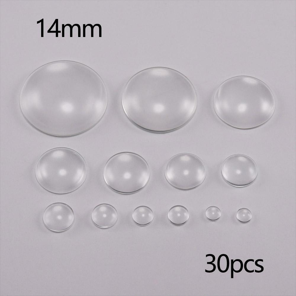 5-50Pcs/lot Transparent Round Oval Square Heart Glass Cabochon Cabochon Cameo Tray Settings For DIY Jewelry Making Supplies