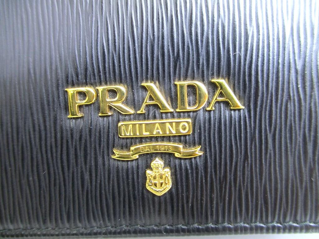 Authentisches PRADA Schwarzes Vitello Move Leder Kartenetui Kartenhalter #b068 Vom Verkäufer überholt