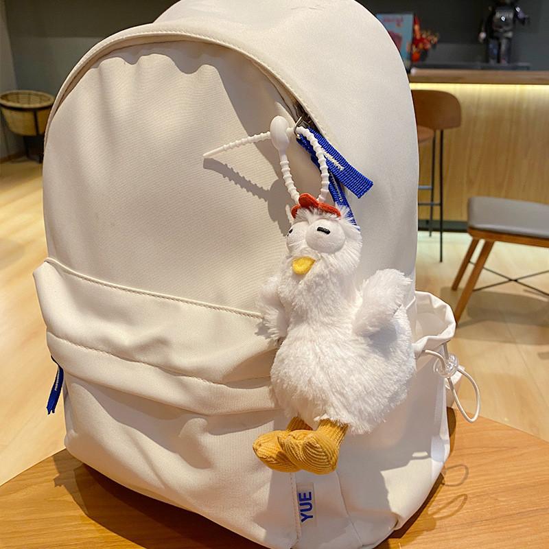 Adorable Plush Cluck Chick Stress Relief Keychain Cute Cartoon Pendant For Students And Gifts