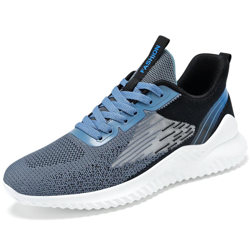 Running Shoes Men Thick-soled Lightweight Anti-slip Mesh Casual Shoes Men Outdoor Comfortable Soft Lace-up Sports Shoes Men