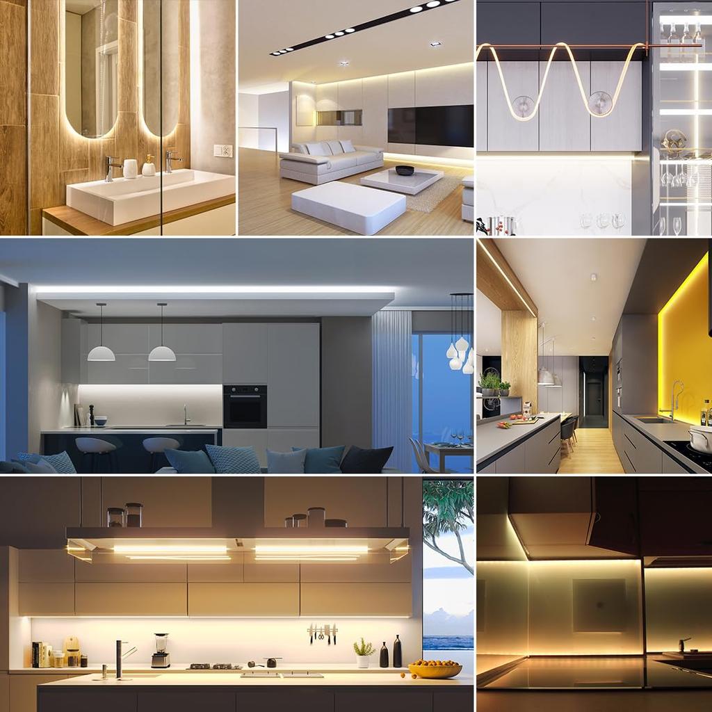 BTF-LIGHTING FCOB COB LED Strip Light, IP65 Waterproof, High Density, Flexible, 5M, 480 LEDsm (2400 LEDs5m), Daylight White, 4000K, 8mm Width, DC12V,