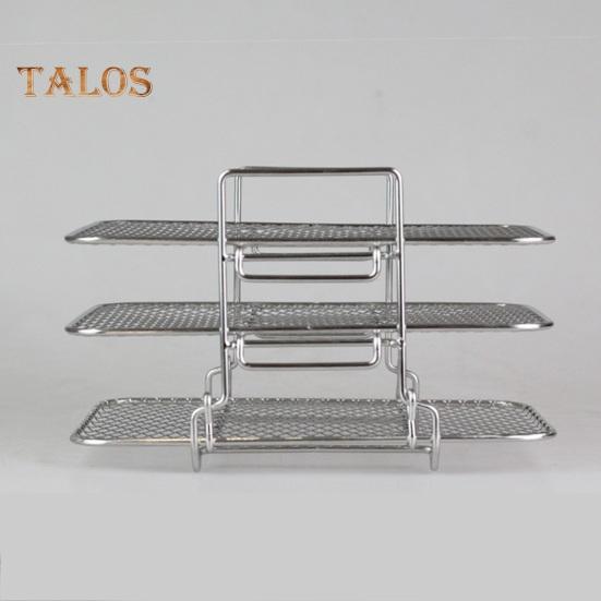 Air Fryer Rack 3 Layers Stackable Dehydrator Racks Stainless Steel Grill Tray Air Fryer Accessories for Baking Roasting