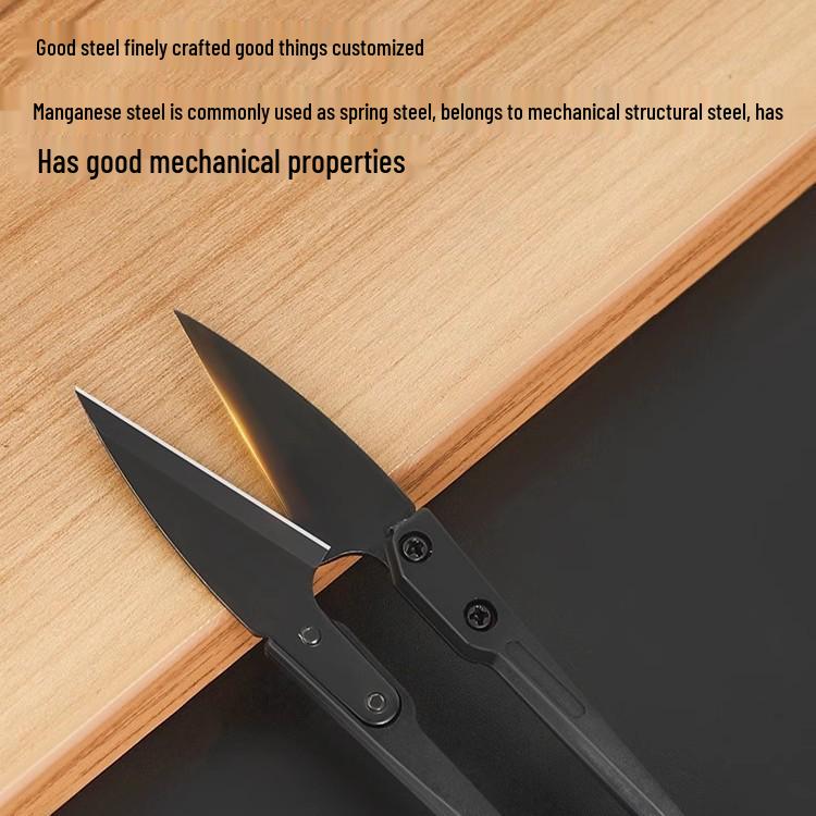 Compact Household Spring Scissors for Sewing, Yarn, Crafts, and Fishing Line Cutting