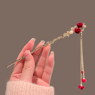 2pcs Tassel Hair Stick Chinese Hanfu Hair Accessoreis Fairy Insert Hairpin Chopstick Antique Girls Hair Bun Jewelry