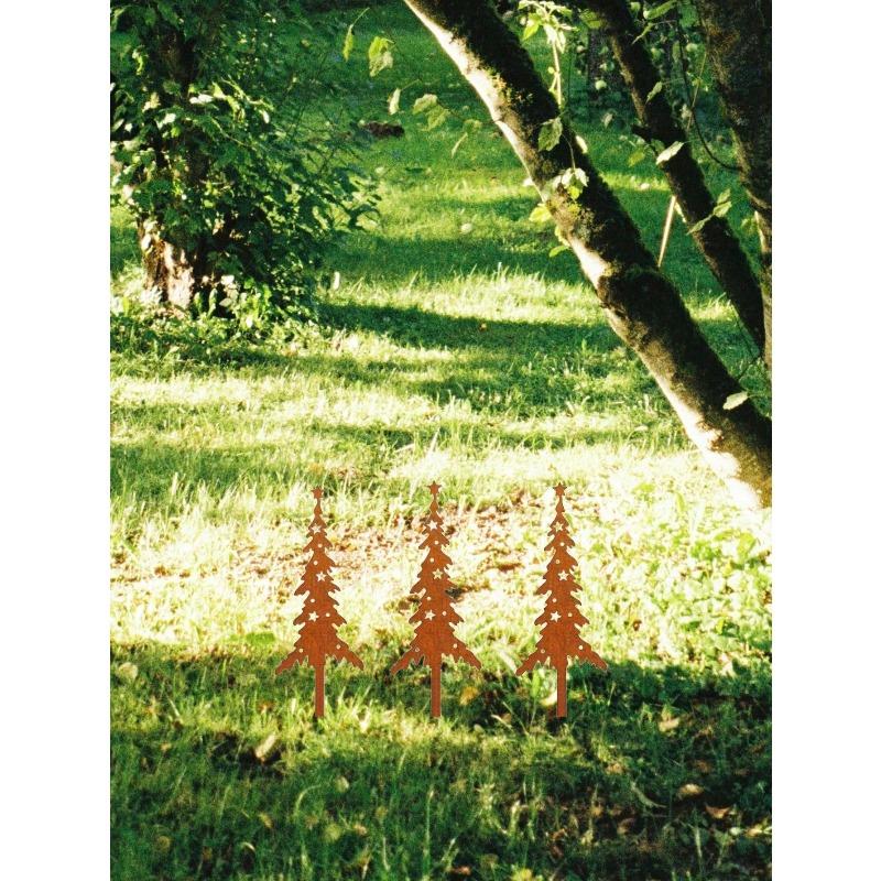 Vintage Garden Stakes Outdoor Decor Rustic Metal Lawn Spikes Weather Resistant Gift