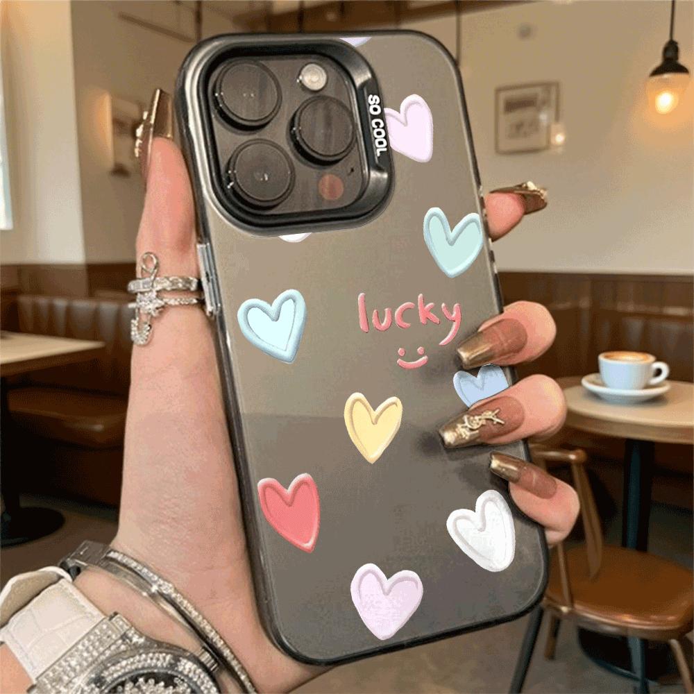 Lucky Pastel Hearts Phone Case for Redmi Note 15 14 13 12 11 10 9 Pro Plus Anti-Scratch Premium Hard Cover