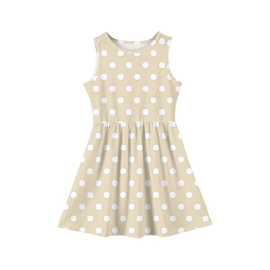 Dívčí letní princeznovské šaty - Šaty s áčkovou sukní a vestou