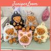 Cute Cartoon Plush Teddy Bear Doll Decoration Student Backpack With Pendant For School And Urban Use