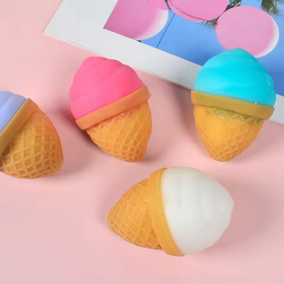 Soft Ice-cream Squeeze Toy Sensory Toy TPR Simulation Food Fidget Toy Fidget Toy 3D Pinch Decompression Toy Kid