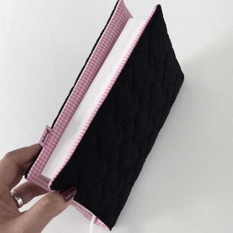 Polka Dot A5 Book Cover Quilted Cotton Cute Notebook Sleeve Polyester Protector Stationery Gift