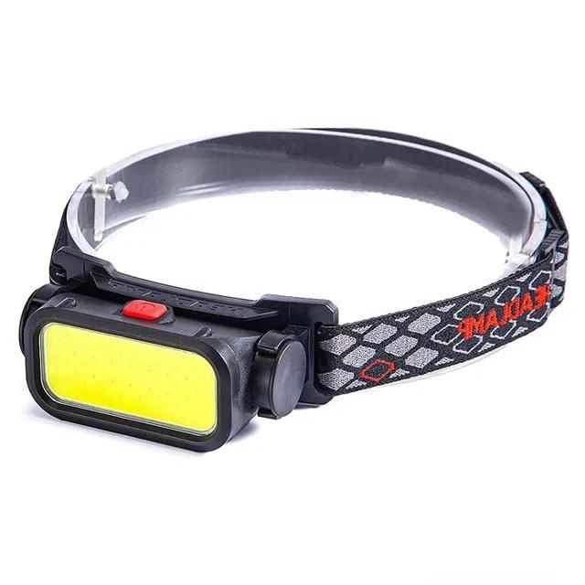 

Светодиодный мощный налобный фонарь с зарядкой от USB, 4 режима освещения, встроенный аккумулятор, поисковый фонарь для кемпинга и рыбалки