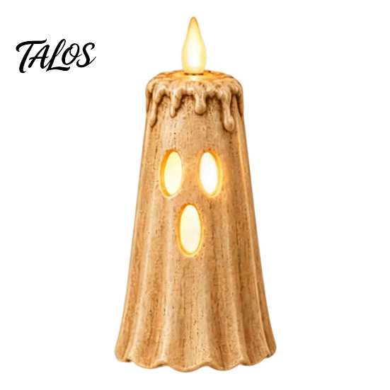 Detailed Resin Decor for House Halloween Ghost Candle Light Ornament, Desktop Sculpture, Figurine Decorative Small Sculptures Room Home Living Bedroom