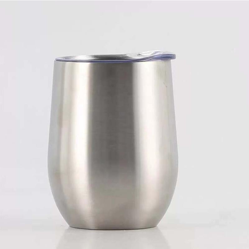 USA Personalized Vacuum Insulated Stainless Steel 12oz Wine Tumbler with Lid 12oz(340.19g)