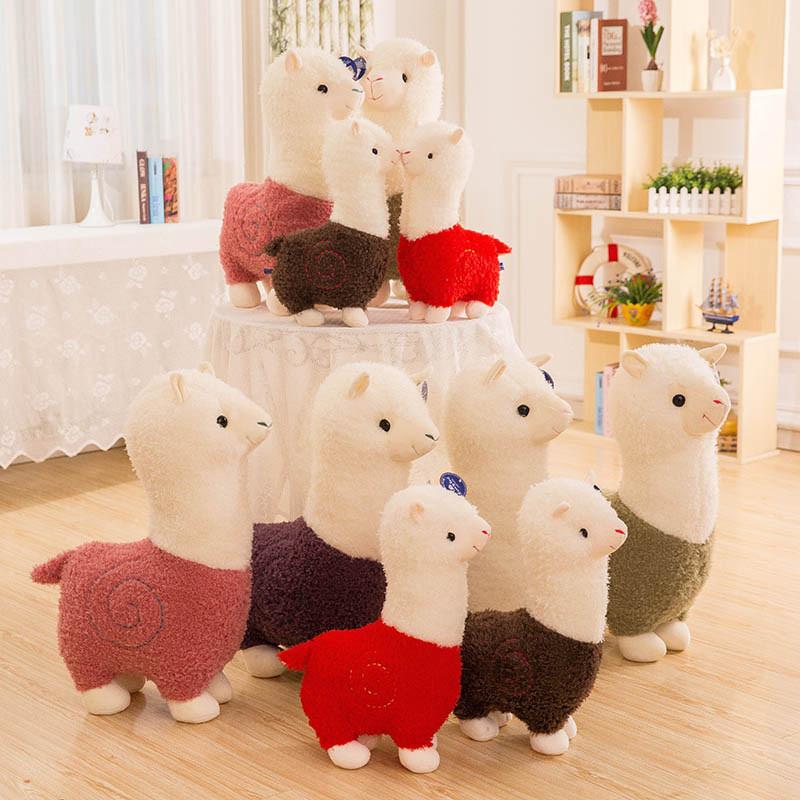 Alpaca Animal Simulation Cartoon Plush Doll Kids Birthday Gift Decoration Home