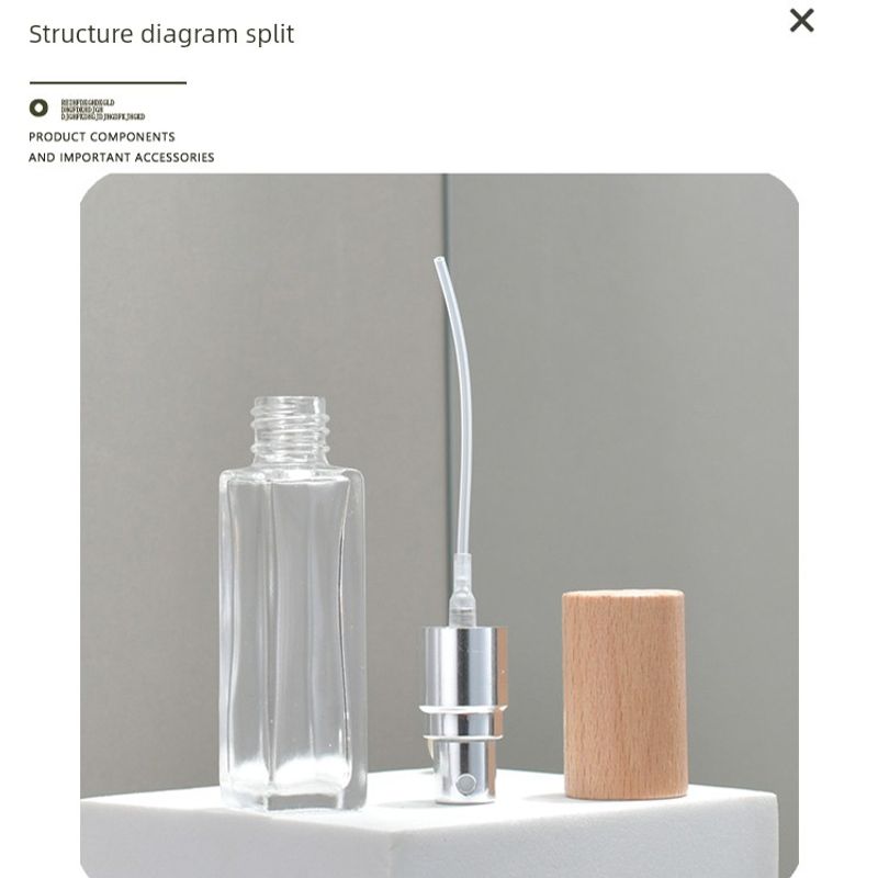 New Travel Portable Sample Wooden Lid Perfume Sub-Bottles