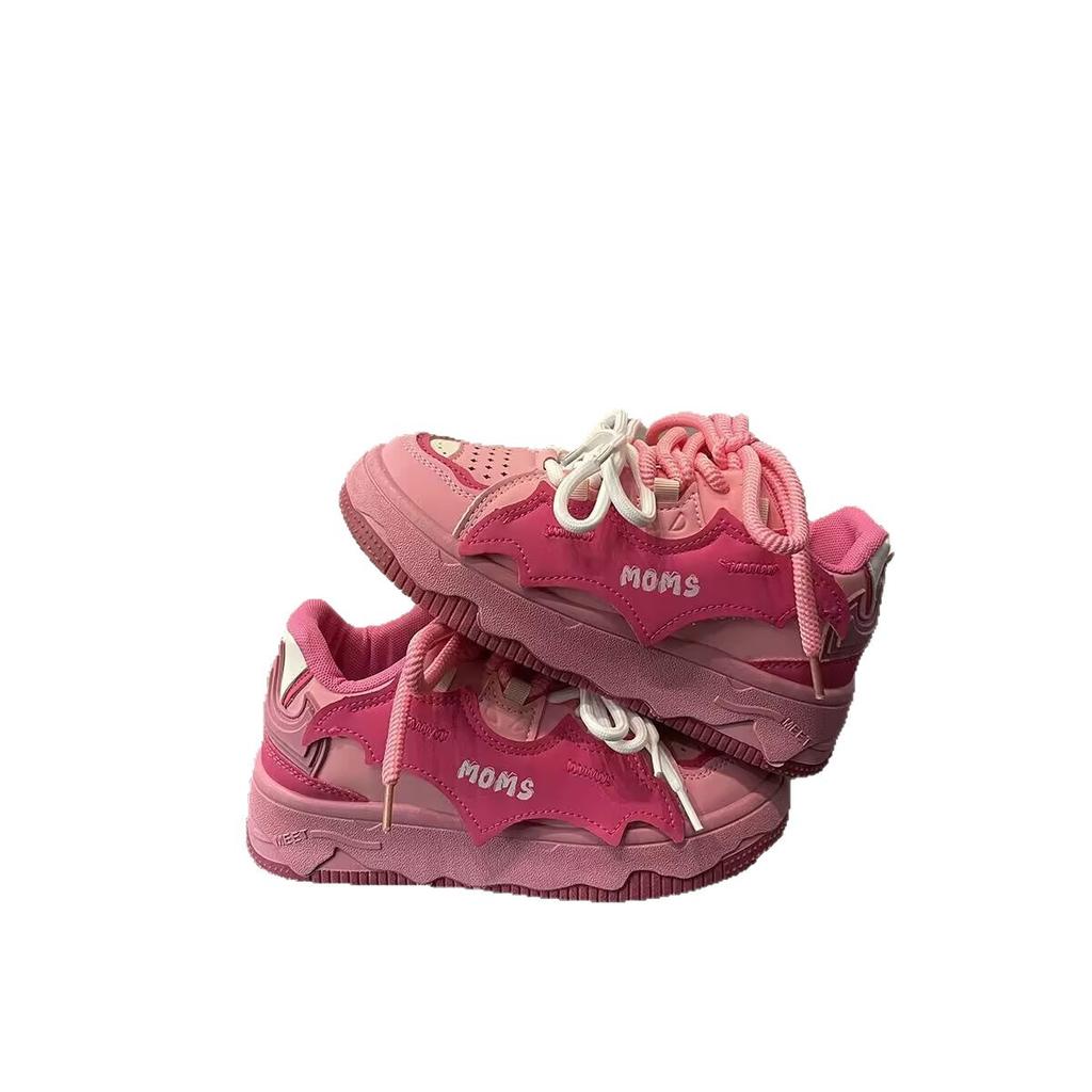 American Hiphop Platform Sports White Shoes Niche Explosion Graffiti Bread Shoes Student Casual Board Shoes