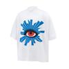 Cross-border trendy brand HOUSE & ERRORS Eye of Truth Letter Pattern Printed Short Sleeve T-Shirt Men's and Women's High Street Half Sleeve