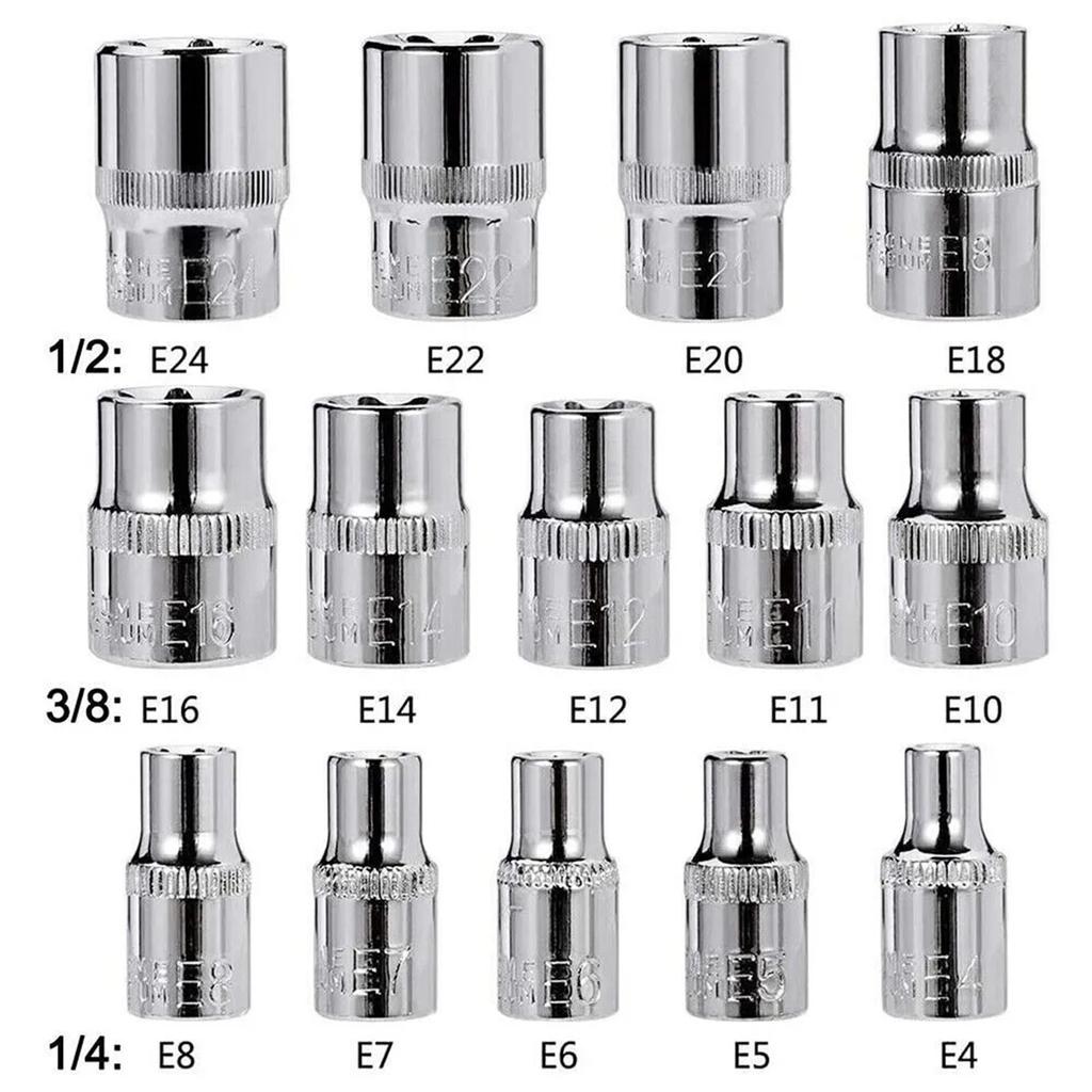 34pcs Torx Star Sockets Bit Set Male Female E-Security Bits Professional Grade