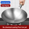Classic Non-Stick Iron Frying Pan with Silicone Ladle for Home & Commercial Use