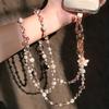 Elegante e alla moda Laccetto per Telefono con Perline a Tracolla Lunga - Catena per Telefono Carina Anti-Perdita da Donna, Catena per Borsa, Design a Filo di Perle