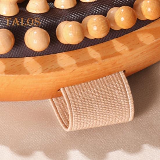 Holz Körpermassagebürste mit Handschlaufe Ergonomisch Männer Frauen Meridian Schulter Nacken Körper Anti-Cellulite Massagegerät Peelingbürste Guasha Werkzeug