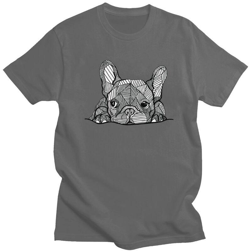 Custom Cool French Bulldog T Shirt Men 100 Cotton Tshirt Frenchie Dog Tee Tops Streetwear Tshirt