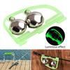 10pcs Glow Night Indicator Double Bells Alarm Fishing Gear Equipment for Lake River Arched Fishing Bells Rod Alarm