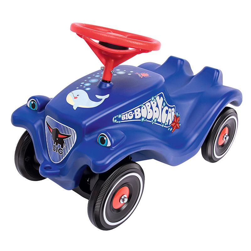 German BIG Bobby Car: New Generation Walker, Glider, Twist Car with Backrest and Sit-On Toy Accessories.
