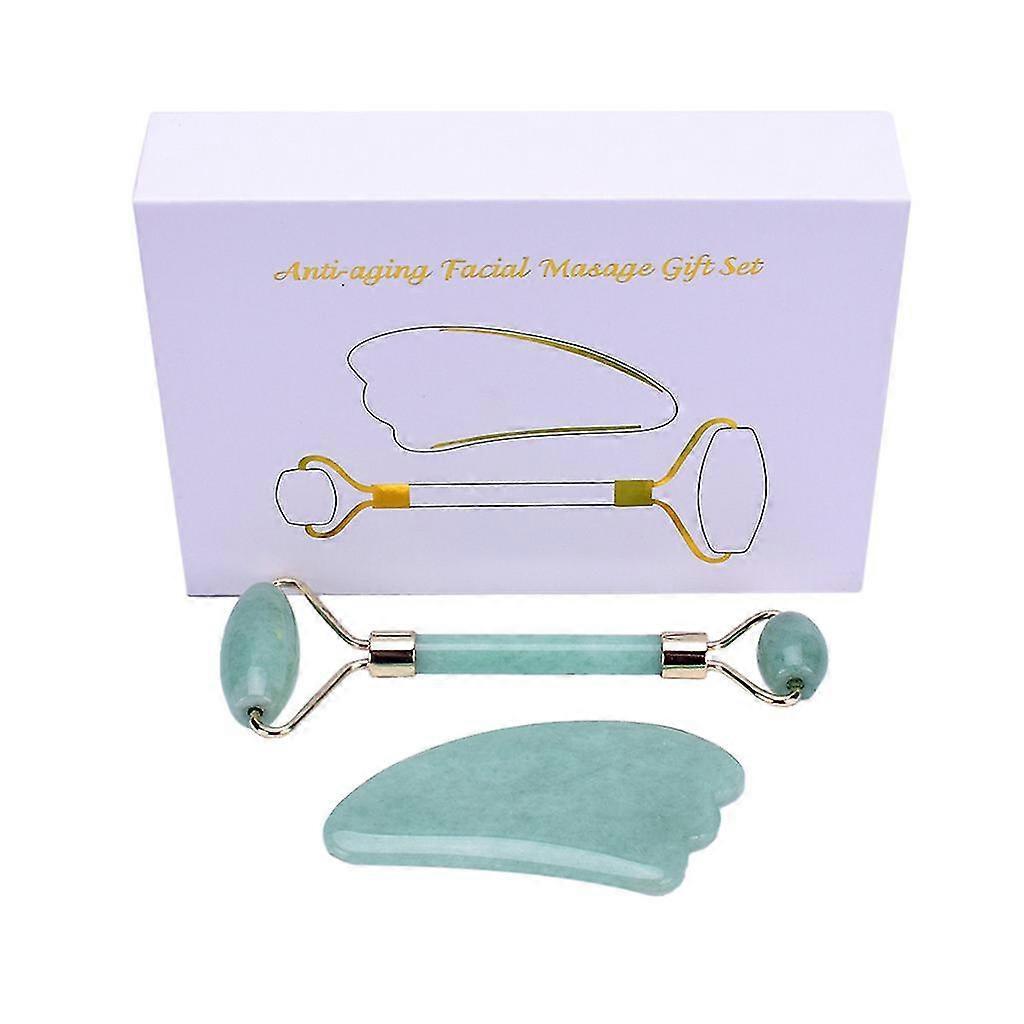 Natural Jade Guasha Facial Massage Jade Roller Face Body Massager Beauty Tool