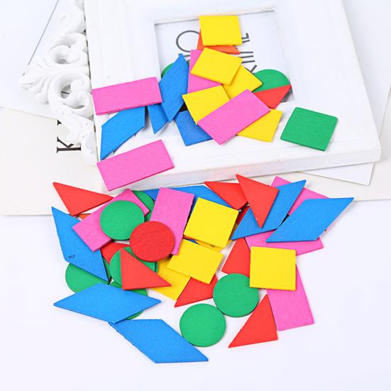 Holz Bunt Rund Geometrisch Chips Mathe Lehrmittel Pädagogisch Kinder Spielzeug