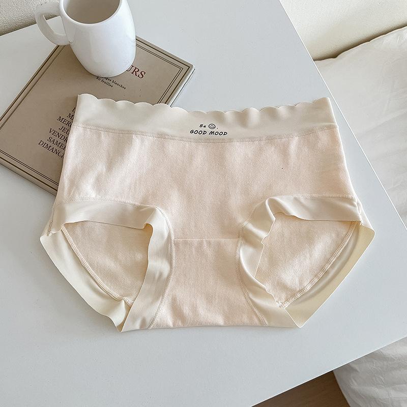

Женское антибактериальное нижнее белье для девочек 5А, дышащая сумка со смайликом и средней талией, бедра, трусы L