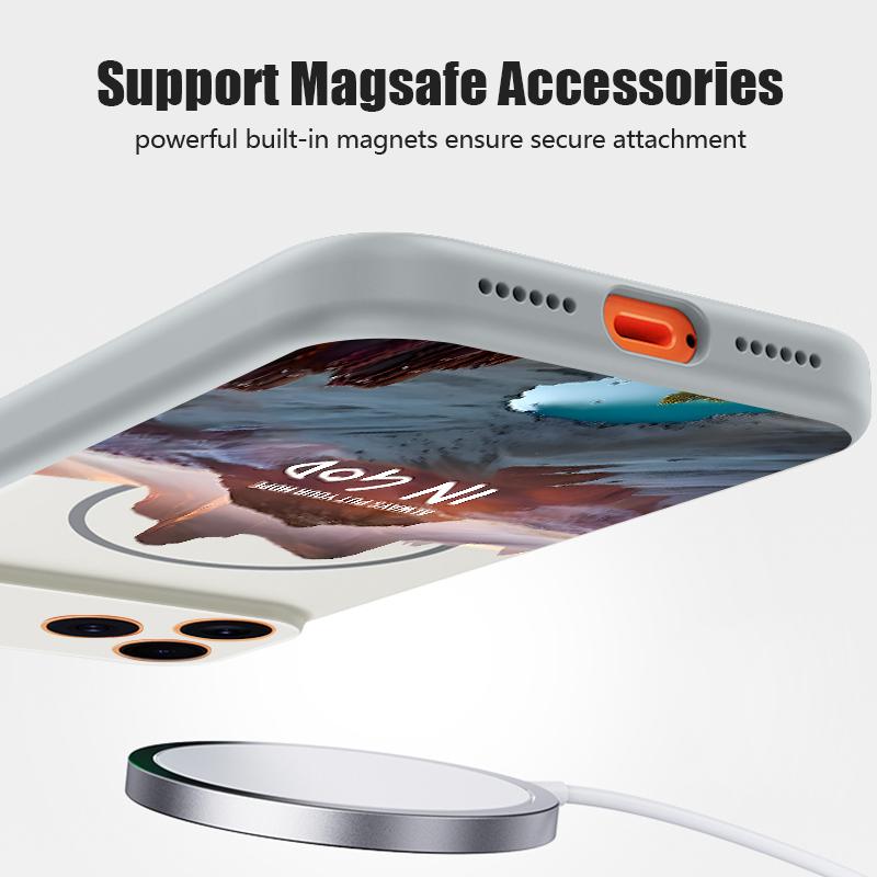 Mountain Landscape Case For iPhone 17 18 Pro Max For iPhone 16 15 14 13 Pro Max Magnetic For Magsafe Skin Feel Hybrid Phone Cover