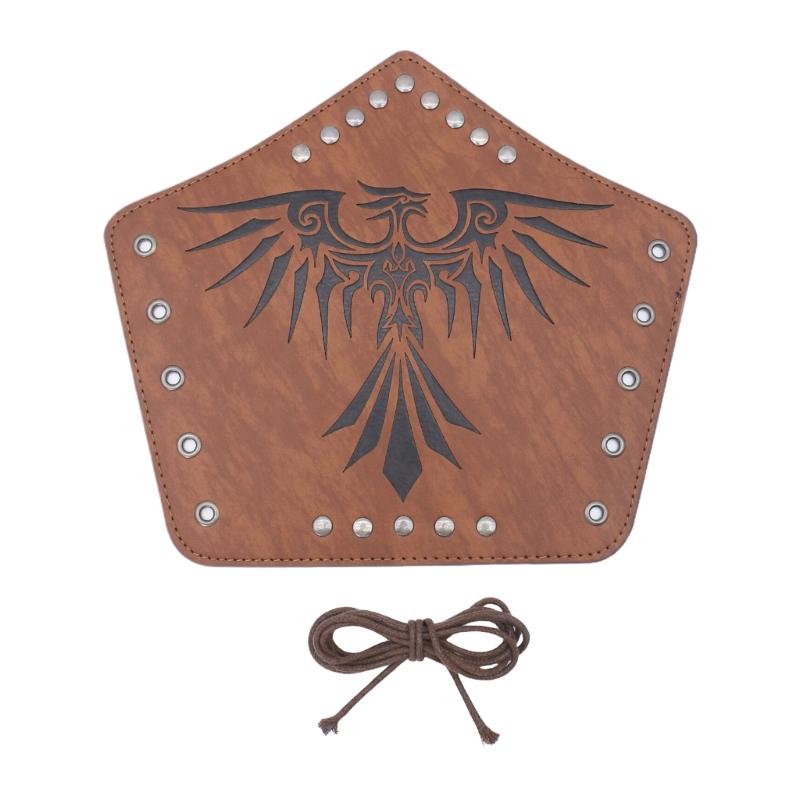 Historical Arm Guard Cosplay Arm Gauntlets Vintage Armband Knight Arm Guard Festival Costume PU Leather Arm Bracers