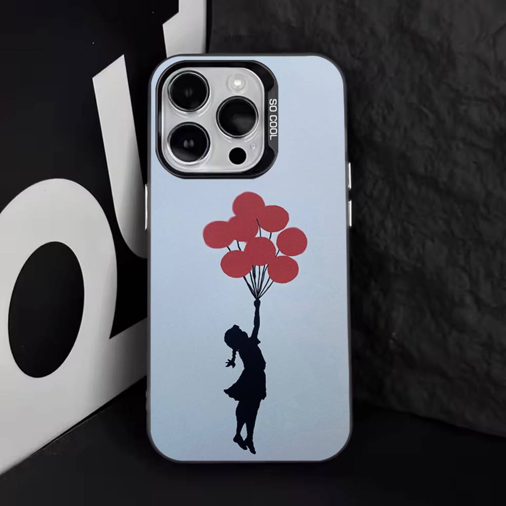 G-Graffiti Artist B-Banksy Phone Case For iPhone 16,15,14,13,12,11,8,7,Pro,Max,Plus,Mini,XS,SE Anti Fall Black Matte Hard