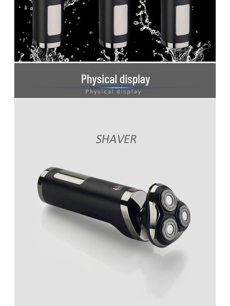 Rechargeable 3-in-1 Waterproof Electric Shaver: Beard Trimmer, Hair Clipper & Nose Trimmer Set
