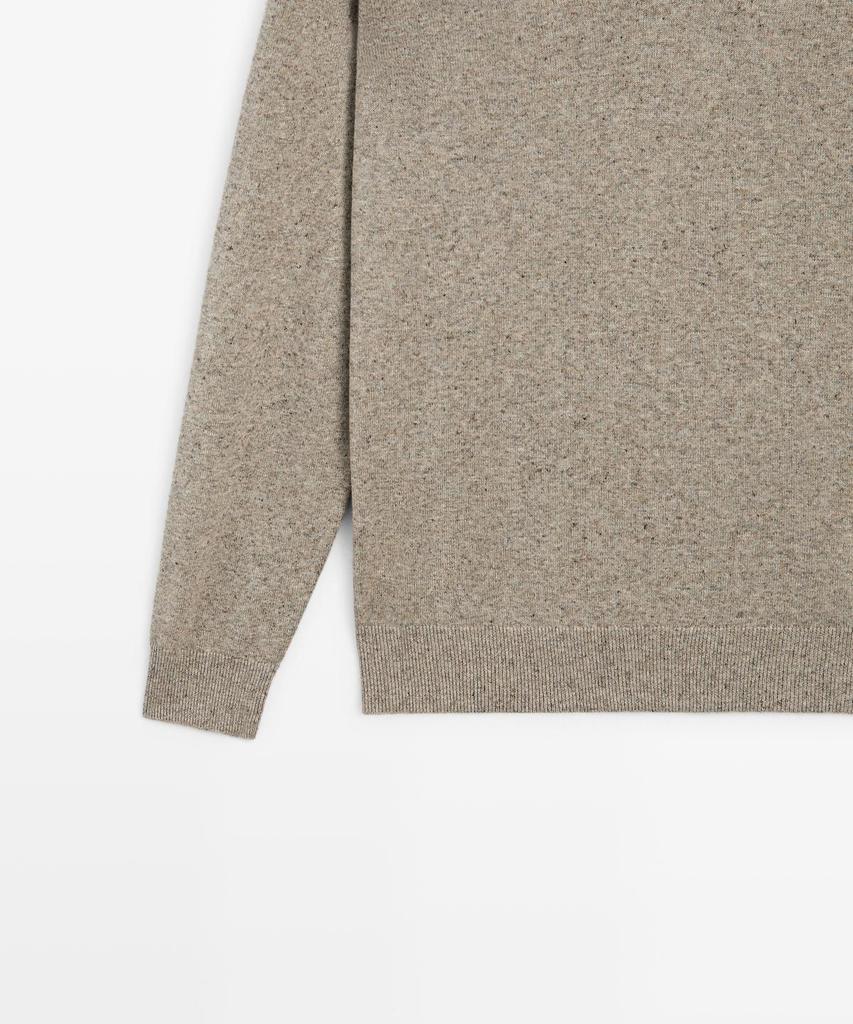 Masimodutti Cotton Blend Knit Polo Neck Sweater