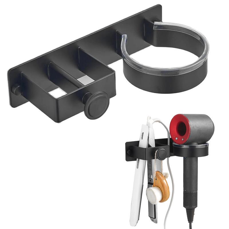 

Настенная полка для хранения фена и инструментов для укладки без сверления