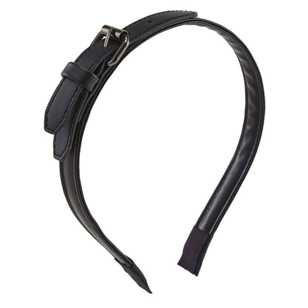 Rock Headband PU Leather Headband Gothic Tiaras Leather Buckle Headband Steampunk PU Leather Headpiece Punk Headband