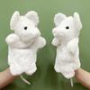 Cute White Cartoon Gray Mouse Yellow Cat Plush Puppet For Children Role Playing