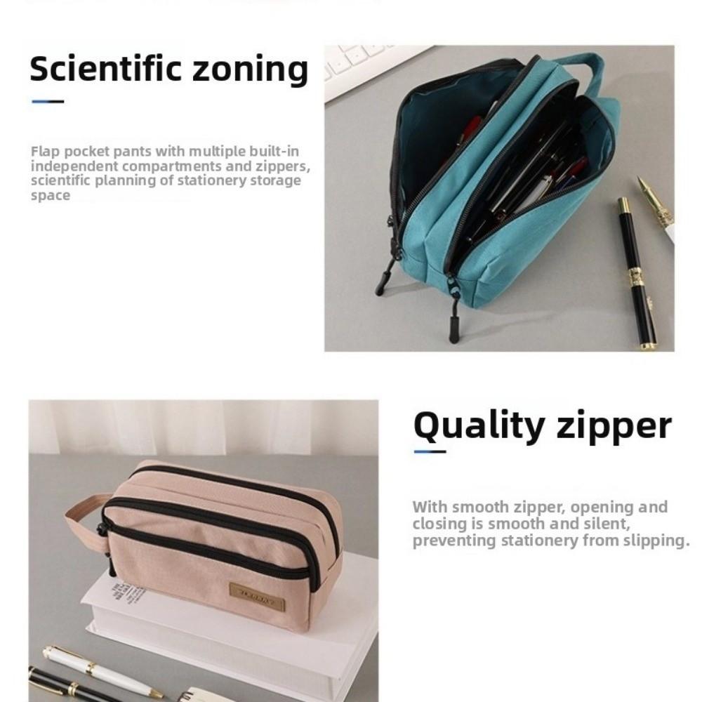 Oxford Pencil Case Large Capacity Pencil Pouch Portable Pen Case School Supplies