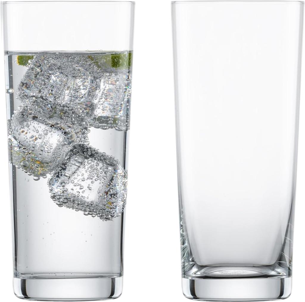 ZWIESEL GLAS Break-Resistant Tumblers, Basic Bar Selection, No. 3, for Water, Mineral Water, and Soft Drinks, 13 Oz., Pair, Machine-Made (m115849)