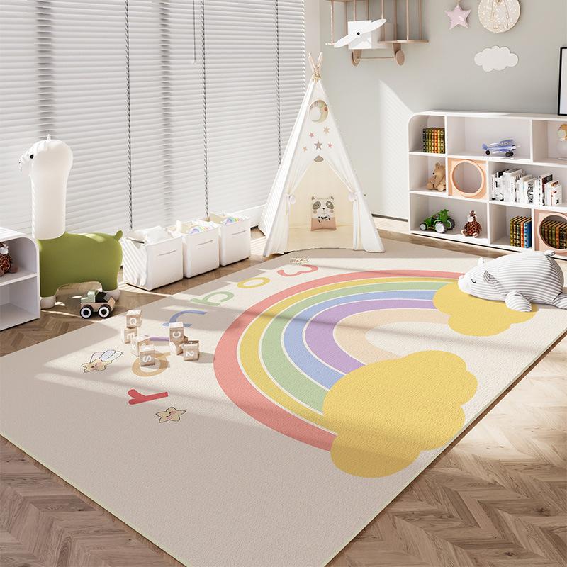 Children's Room Carpet Bedroom Cartoon Learning Reading Area Floor Mat Baby Climbing Mat Bedside Carpet Living Room