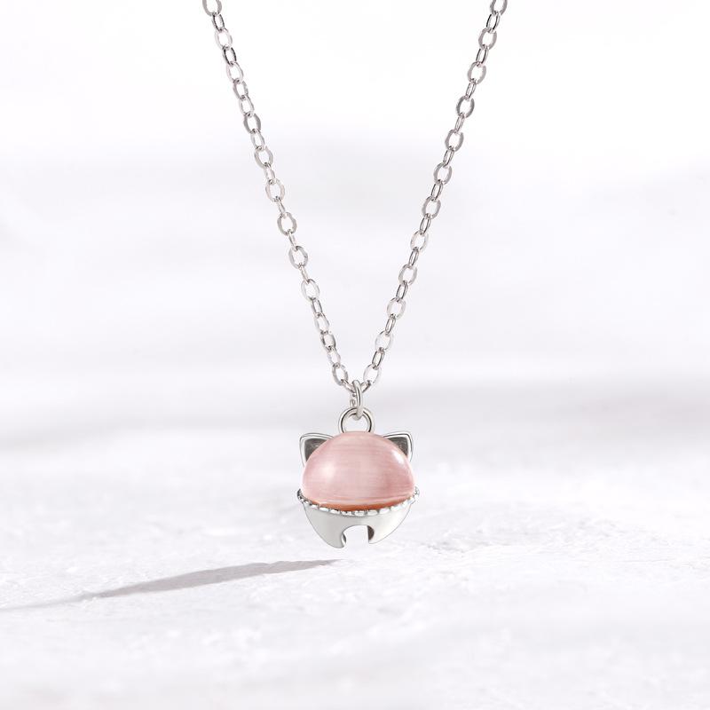 Glückliche katze glocke halskette weibliche Koreanische version schlüsselbein kette kreative tier Mori süße anhänger