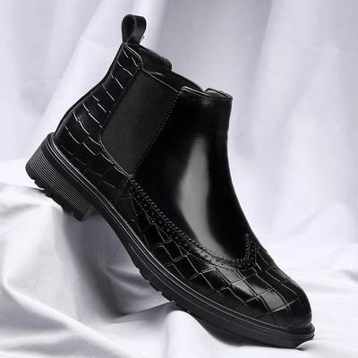 Fashion Luxury Design Men's Casual Chelsea Boots High Quality Comfy Men Ankle Boots Soft Leather Non-slip Men Winter Mens Dress Shoe
