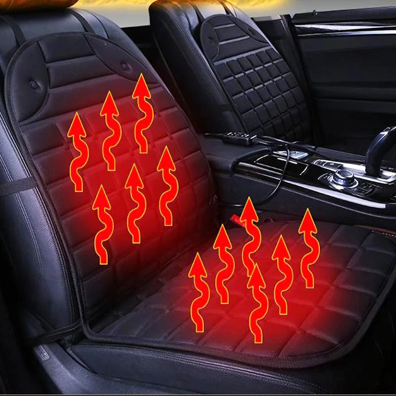 Winter Heated Car Seat Cover 12V Heating Warmer Car Seat Cushion Auto Universal Car Seat Protector Cloak Cover Pads